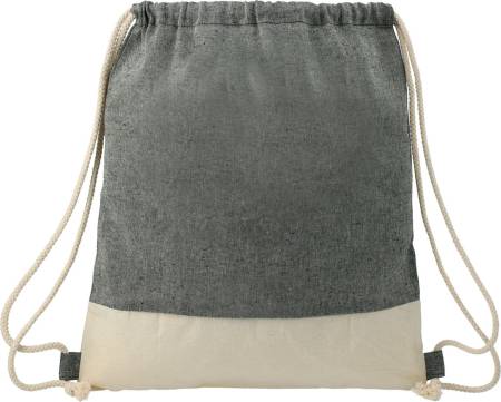 Split Recycled Cotton Drawstring Bag