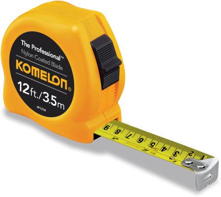 Komelon Professional Yellow Case Inch/Metric Measuring Tape