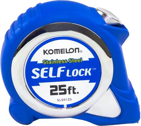Komelon 25' Stainless Steel Self Lock Measuring Tape