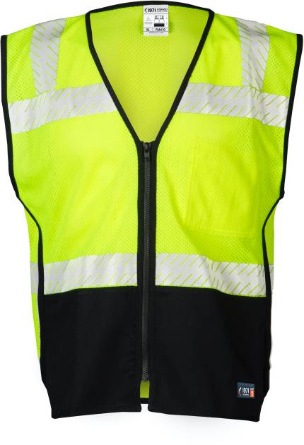 ML Kishigo FR Black Bottom Mesh Vest