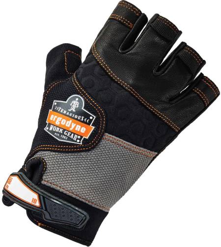 Ergodyne ProFlex 901 Half-Finger Leather Impact Gloves