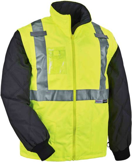Ergodyne GloWear 8287 Thermal High Visibility Jacket - Type R, Class 2, Removable Sleeves