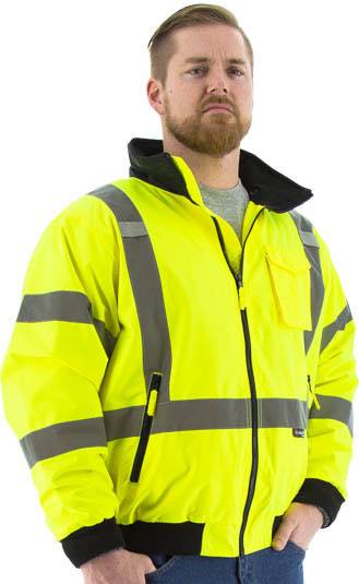 Sportex Hi-Viz Waterproof Jacket, ANSI 3 & CSA Z96, Yellow