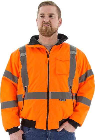 Sportex Hi-Viz Waterproof Jacket, ANSI 3 & CSA Z97, Orange