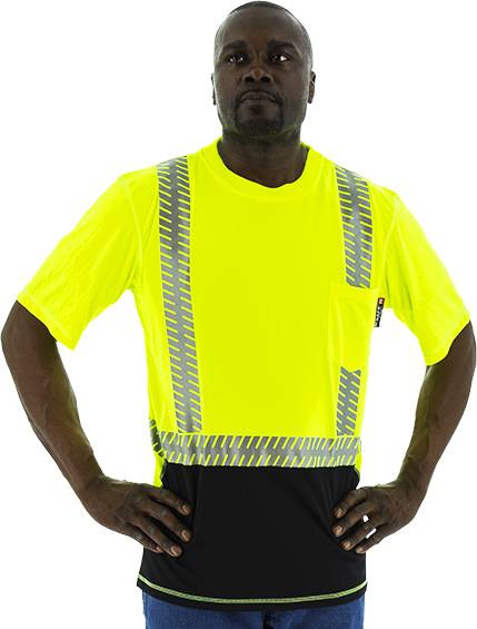Sportex Hi-Viz snag resistant T-Shirt, ANSI 2, Yellow/Black