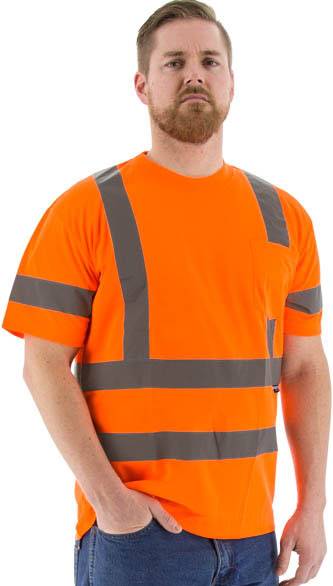 Sportex Hi-Viz Short Sleeve Shirt, ANSI 3, Orange