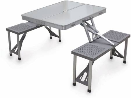 Picnic Time Aluminum Portable Picnic Table with Seats