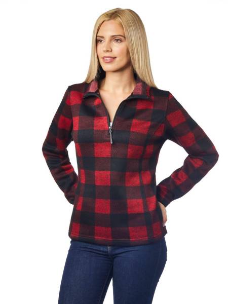Sportex Ladies Kodiak 1/4-Zip Sweater-Knit Fleece