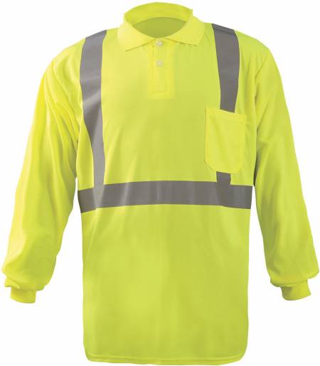 Occunomix Long Sleeve Wicking Birdseye Polo Shirt w/Pocket