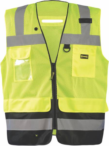 Occunomix Mesh Black Bottom Surveyor Vest W/Zipper