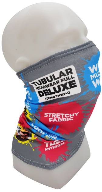 Sportex Deluxe Tubular Headwear, Dual Purpose, Full, 9x17